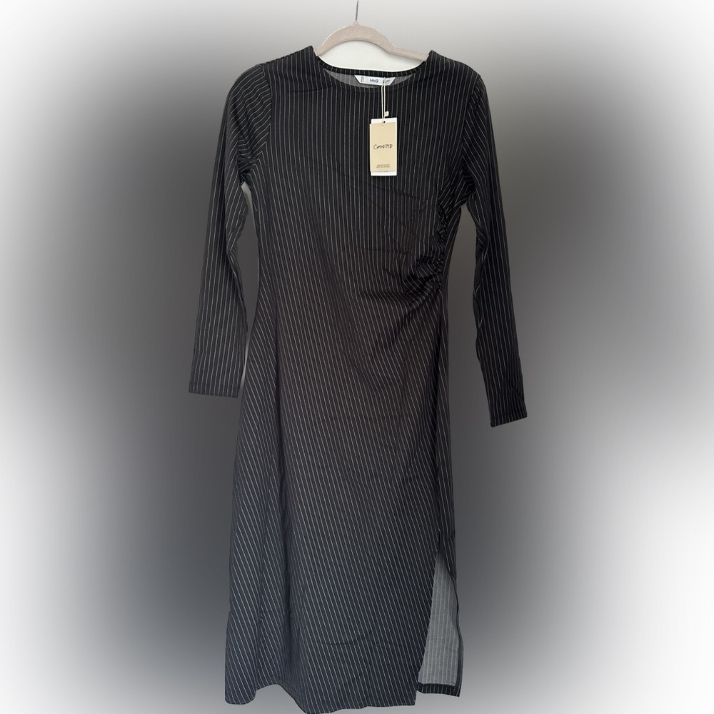 BRAND NEW Mango Pinstripe Longsleeve Dress